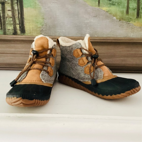 Sorel Out N About Plus Duck Boots Women US 5 UK 4 Snow Gray Felt Tan NY1954-052 - Picture 10 of 12